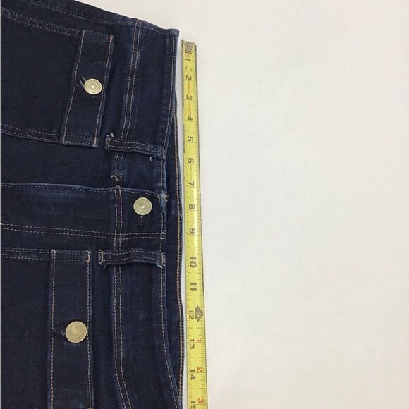 American Eagle Outfitters Dark Blue Flared Leg Jeans Patch Pocket Size 12 - Picture 10 of 12